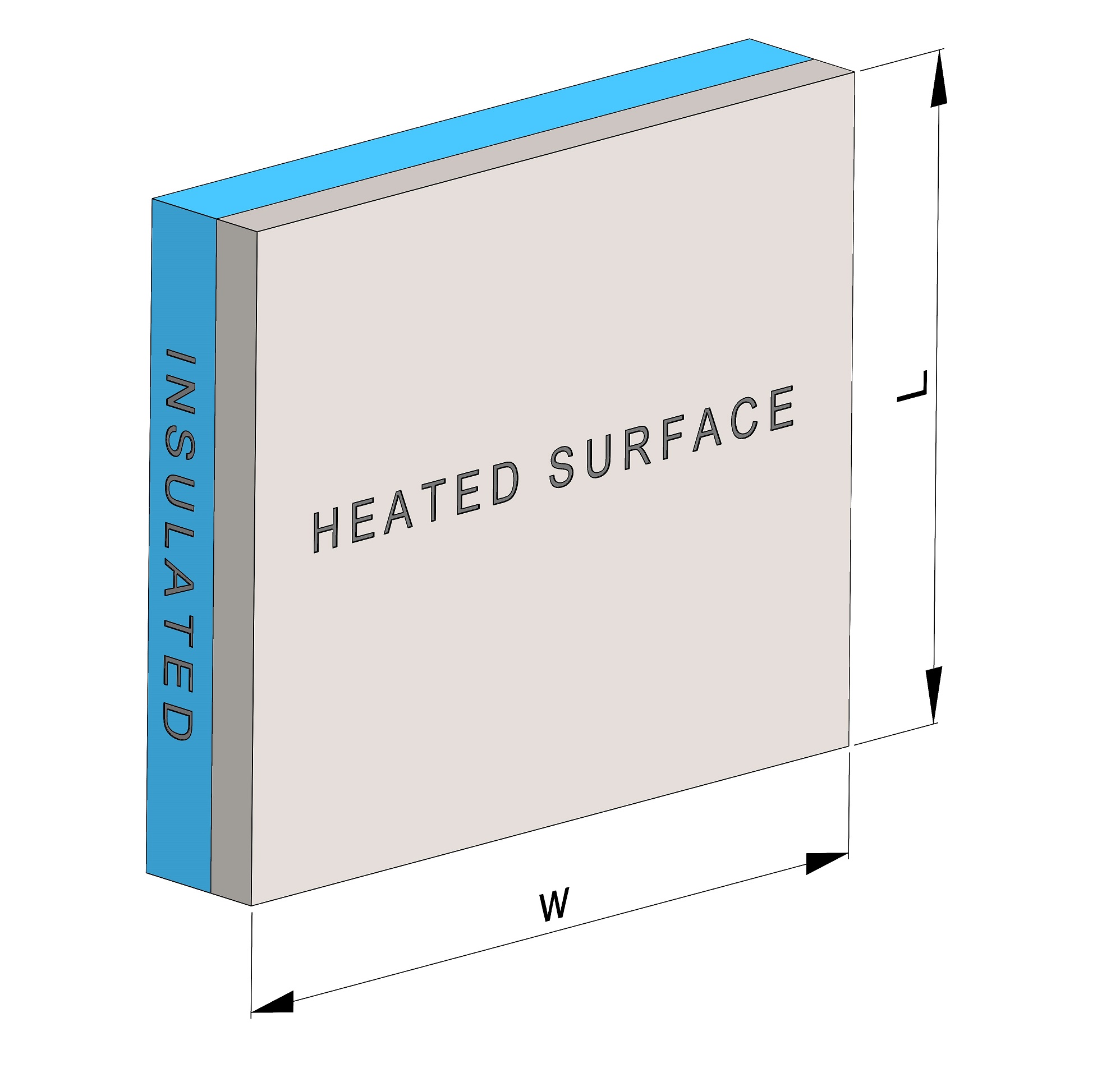 Vertical Plate showing vertical and horizontal dimensions